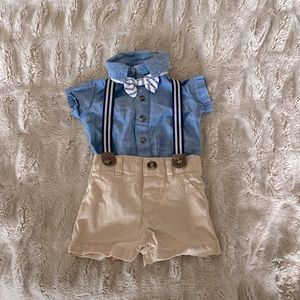 Baby Boys Bow Tie Outfit, 3-6mo